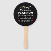 40e bruiloft Jubileum I - Ruby Funny Paar Handwaaier (Achterkant)