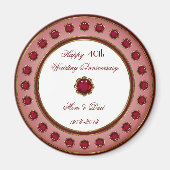 40e bruiloft Jubileum magneet (Voorkant)