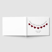 40e bruiloft Jubileum rode roos bunting Gastenboek (Volledig)