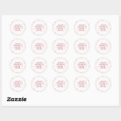 40e bruiloft Jubileum Ruby Hearts Ronde Sticker (Vel)