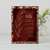 40e bruiloft Jubileum Uitnodigingen Unieke Kunst (Staand Voorkant)