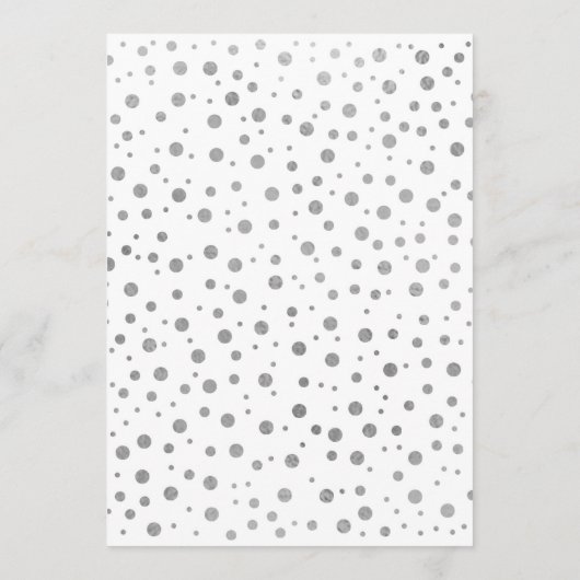 40e bruiloft Jubileum - Zilver & Wit Kaart (Achterkant)