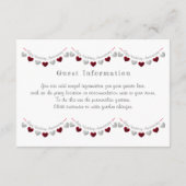 40e bruiloftslint voor ruby & zilveren bruiloft informatiekaartje (Achterkant)