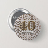 40e Button Jubileum bruiloft (Voorkant /achterkant)