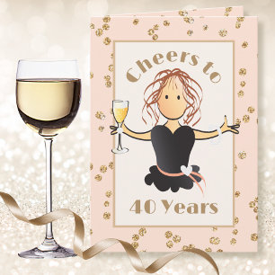 40e carte d'anniversaire - Classy et drôle pour e