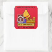 40E ENGINEER BATTALION 1STE GEARMOREERDE STICKERS (Tas)