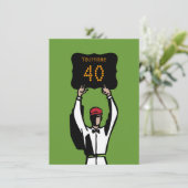 40e Football Invitation à la fête d'anniversaire - (Debout devant)