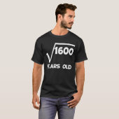 40e geboorte-vierkantswortel van 1600 t-shirt (Voorkant volledig)