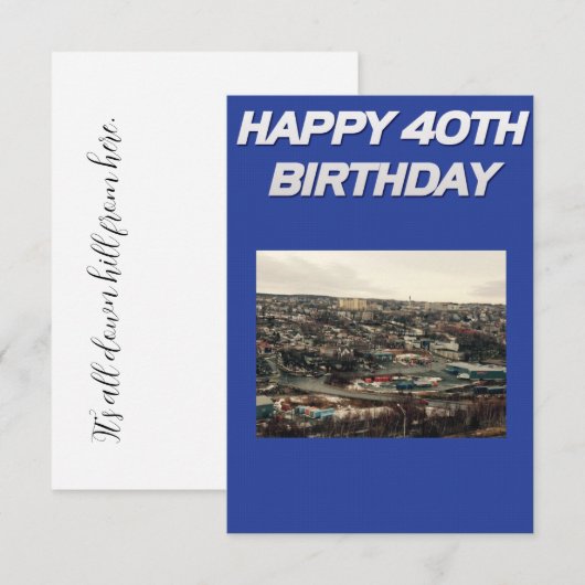 40e geboortedag (Voorkant / Achterkant)