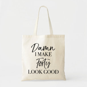 40e geboortedag tote bag