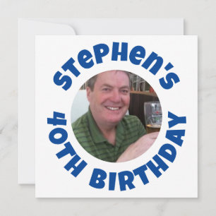 40e geboortedag van man feestdagenkaart