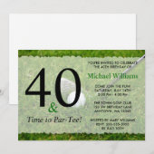 40e Golf Birthday Party Kaart (Voorkant / Achterkant)