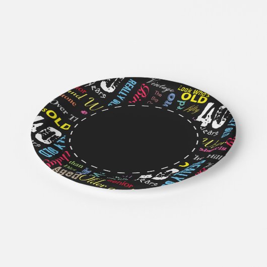 40e Happy BIrthday in een graffiti-stijl Papieren Bordje (Gekanteld)