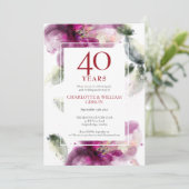 40e huwelijksjubileum Chic lelies bloemstuk  Kaart (Staand voorkant)