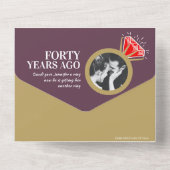 40e huwelijksjubileum ring maaltijd RSVP foto All In One Uitnodiging (Achterkant)