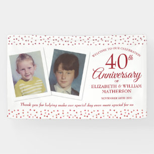 40e Huwelijksjubileum Robijnen Bruiloft Kinderfoto Spandoek