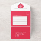 40e huwelijksjubileum robijnen bruiloft rode hart  all in one uitnodiging (Buitenkant)