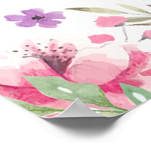 40e huwelijksjubileum rozen bloemen welkomstbord poster (Hoek)