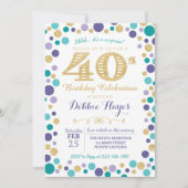 40e Invitation à la fête d'anniversaire surprise (Devant)