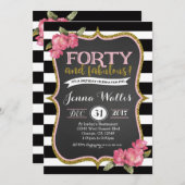 40e Invitation à l'anniversaire : 40e anniversaire (Devant / Derrière)