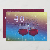 40e invitation à l'anniversaire surprise (Devant / Derrière)