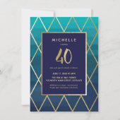 40e Invitation anniversaire - Elégant Quarantième (Devant)