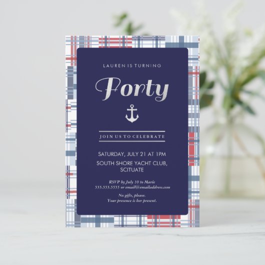 40e Invitation d'anniversaire - Quarante, été naut (Debout devant)