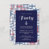 40e Invitation d'anniversaire - Quarante, été naut (Devant / Derrière)