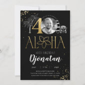 40e Invitation d'or à l'anniversaire tropical avec (Devant)