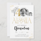 40e Invitation d'or à l'anniversaire tropical avec (Devant)