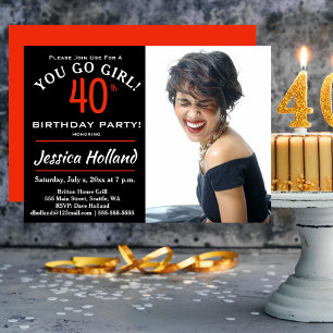 40e INVITATION PHOTO ANNIVERSAIRE : TU ASSURES MA
