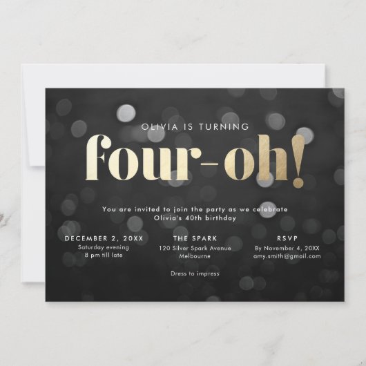 40e Invitation Quarante (Devant)