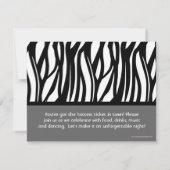 40e Invitations de Zèbre Noir+Blanc (Dos)