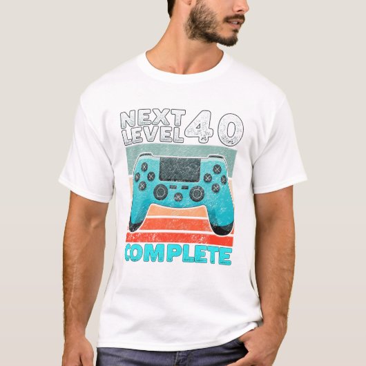 40e Jaar Oud Verjaardag Gamer T-shirt (Voorkant)