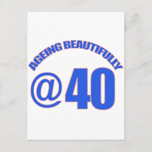 40e jaar oude design briefkaart
