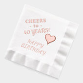 40e Joyeux Anniversaire Nom du coeur N'importe que (Gauche)