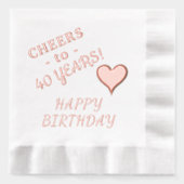 40e Joyeux Anniversaire Nom du coeur N'importe que (Recto)