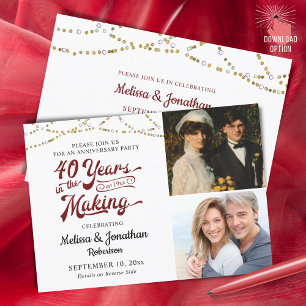 40e JUBILEUM 40 JAAR IN HET MERK-Ruby Kaart
