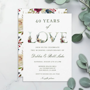 40e Jubileum 40 jaar liefde Kaart
