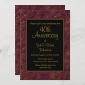 40e Jubileum Bourgogne Goud Kaart (Voorkant / Achterkant)