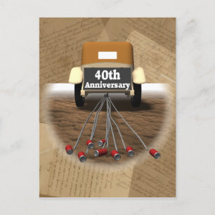 40e Jubileum-cadeaus voor bruiloft Briefkaart