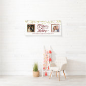 40e Jubileum Foto's Gold Confetti Spandoek (Insitu)
