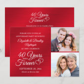 40e Jubileum Hart JAREN IN GRAAG 2 Foto Kaart (Voorkant / Achterkant)