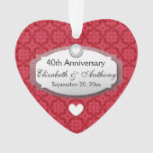 40e Jubileum Jubileum Rood Z06 Ornament (voorkant)