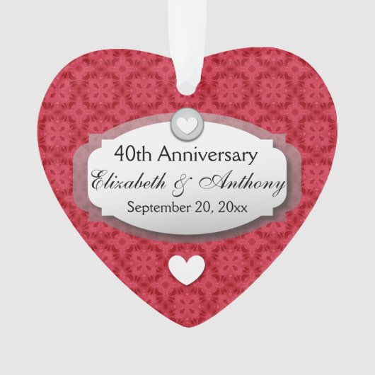 40e Jubileum Jubileum Rood Z06 Ornament (voorkant)
