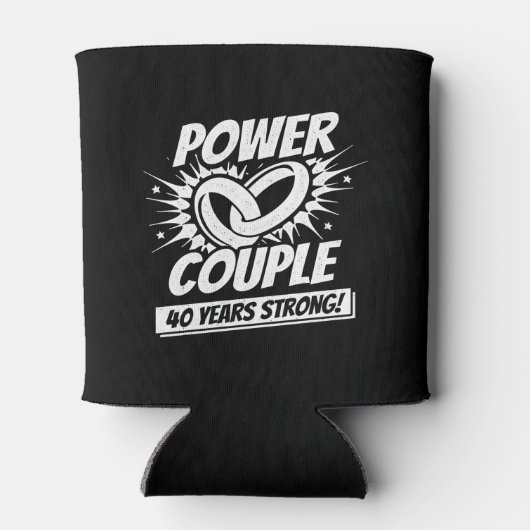 40e Jubileum paren, 40 jaar getrouwd Blikjeskoeler (Achterkant)