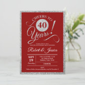 40e Jubileum Partij - Ruby Red Silver Kaart (Staand voorkant)
