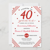 40e Jubileum partijuitnodiging, Ruby Kaart (Voorkant)