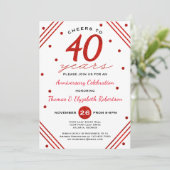 40e Jubileum partijuitnodiging, Ruby Kaart (Staand voorkant)