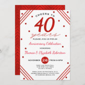 40e Jubileum partijuitnodiging, Ruby Kaart (Voorkant / Achterkant)